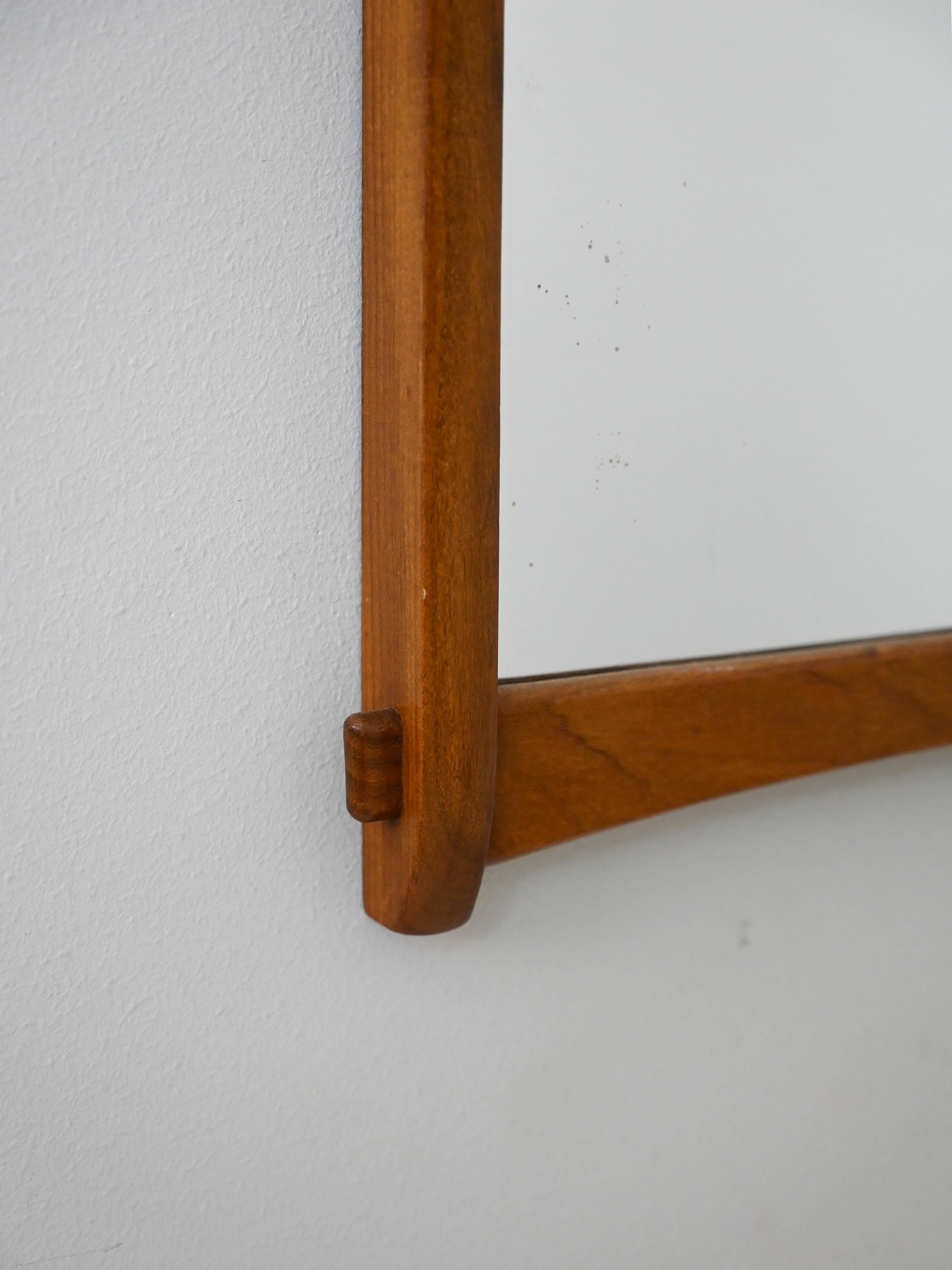 Mid-20th Century Swedish Teak Wood Mirror For Sale