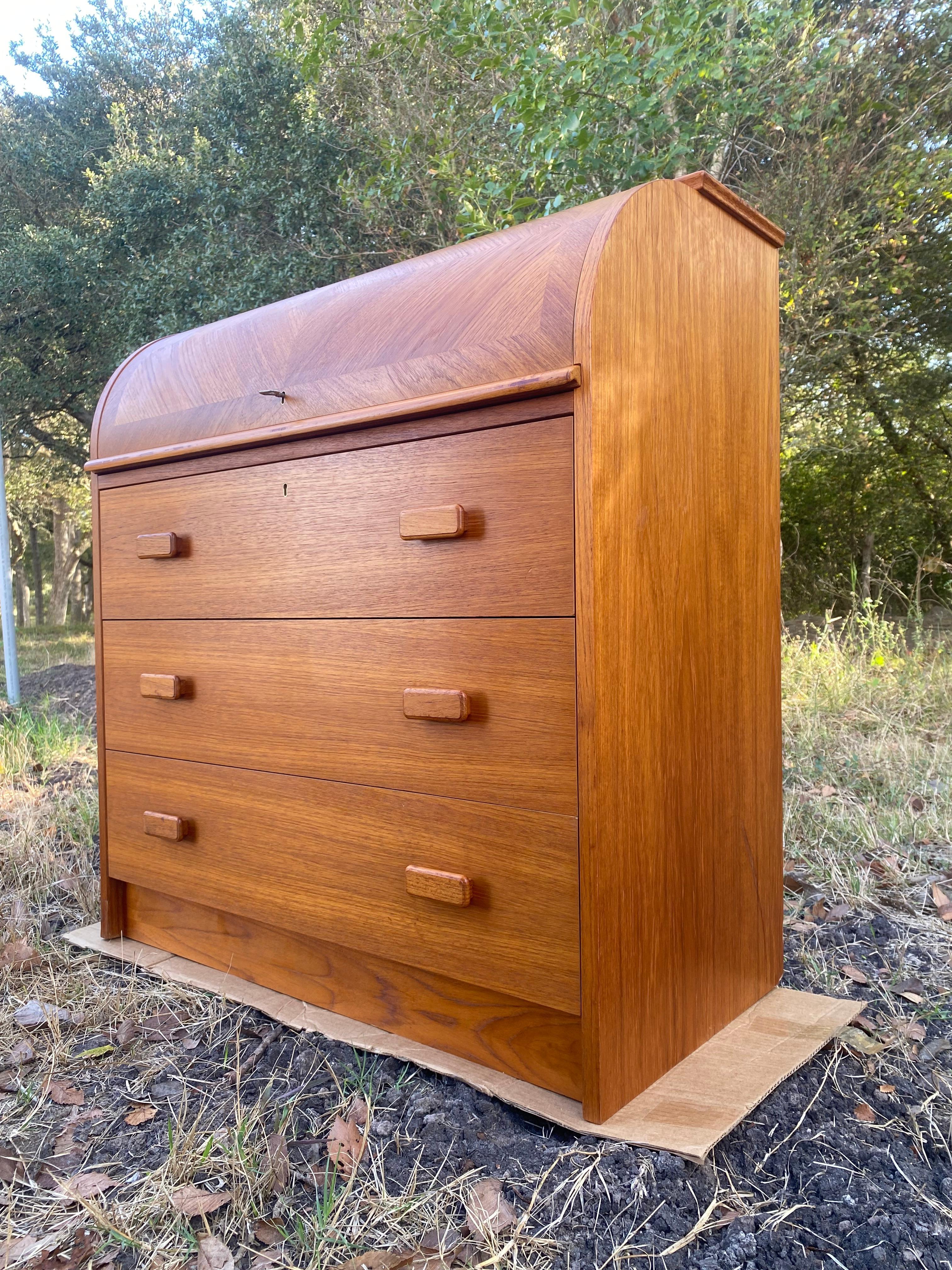 Swedish Teak Writing Bureau / Desk by Egon Ostergaard 4