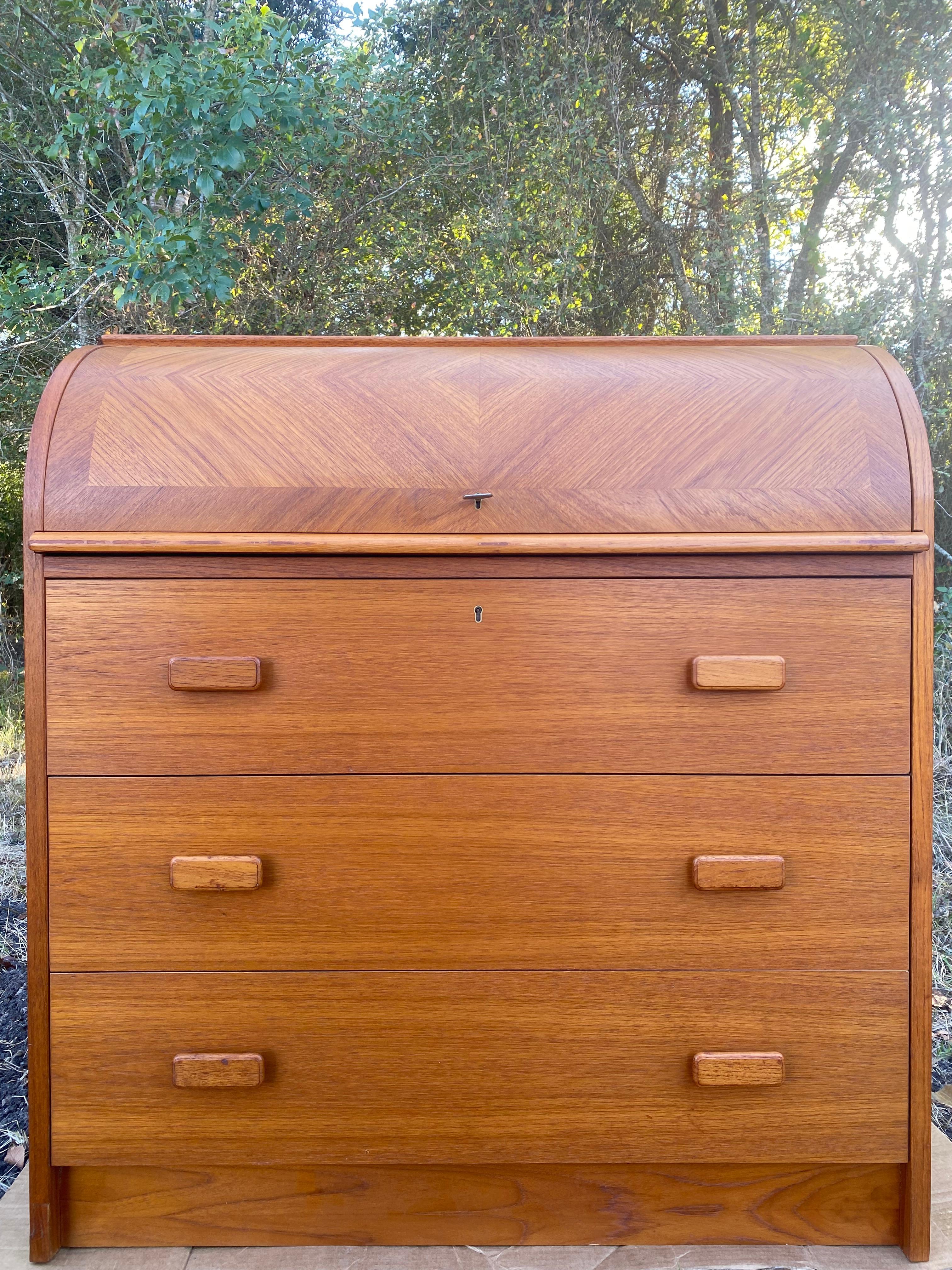 20th Century Swedish Teak Writing Bureau / Desk by Egon Ostergaard