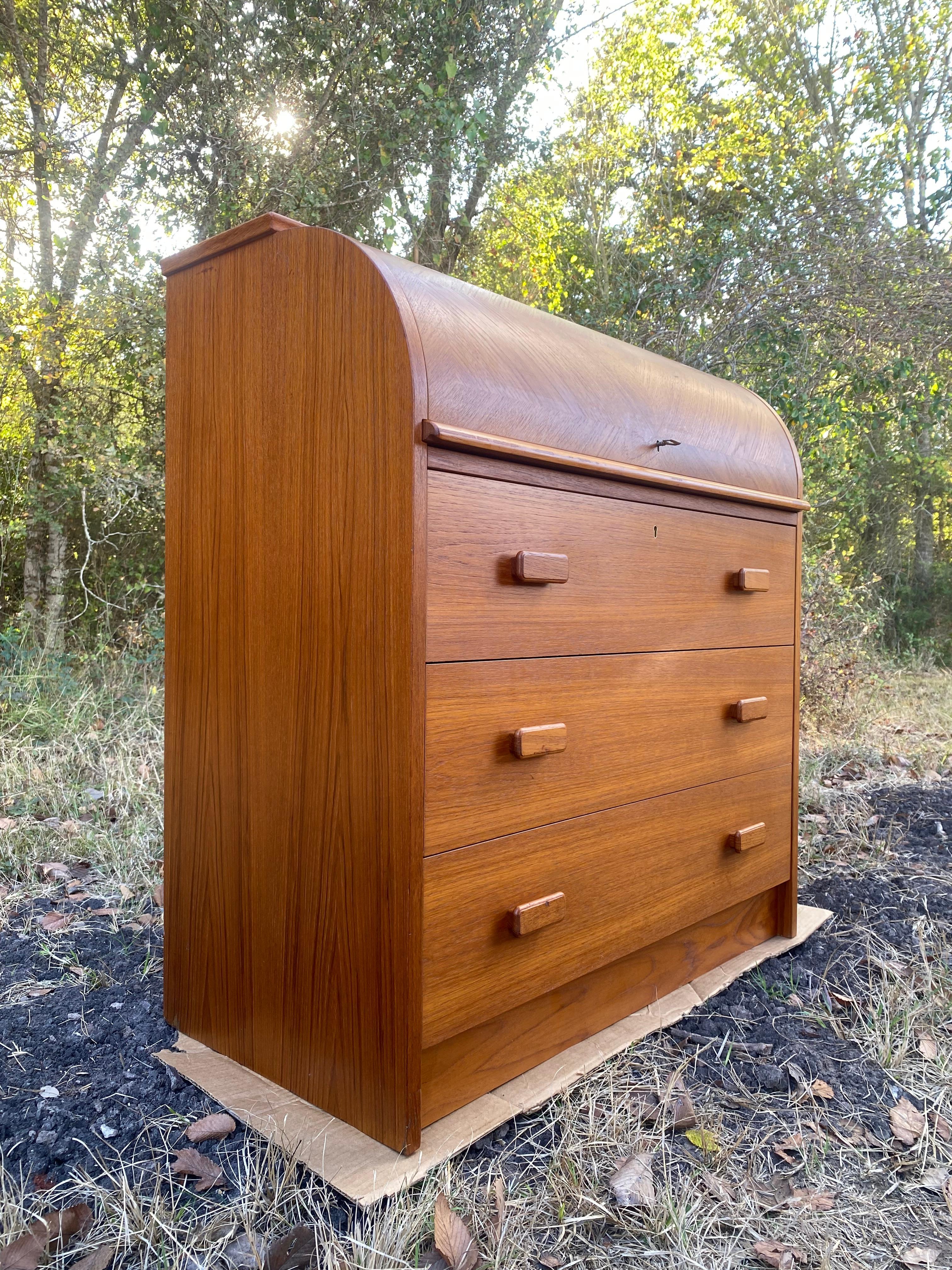 Swedish Teak Writing Bureau / Desk by Egon Ostergaard 1