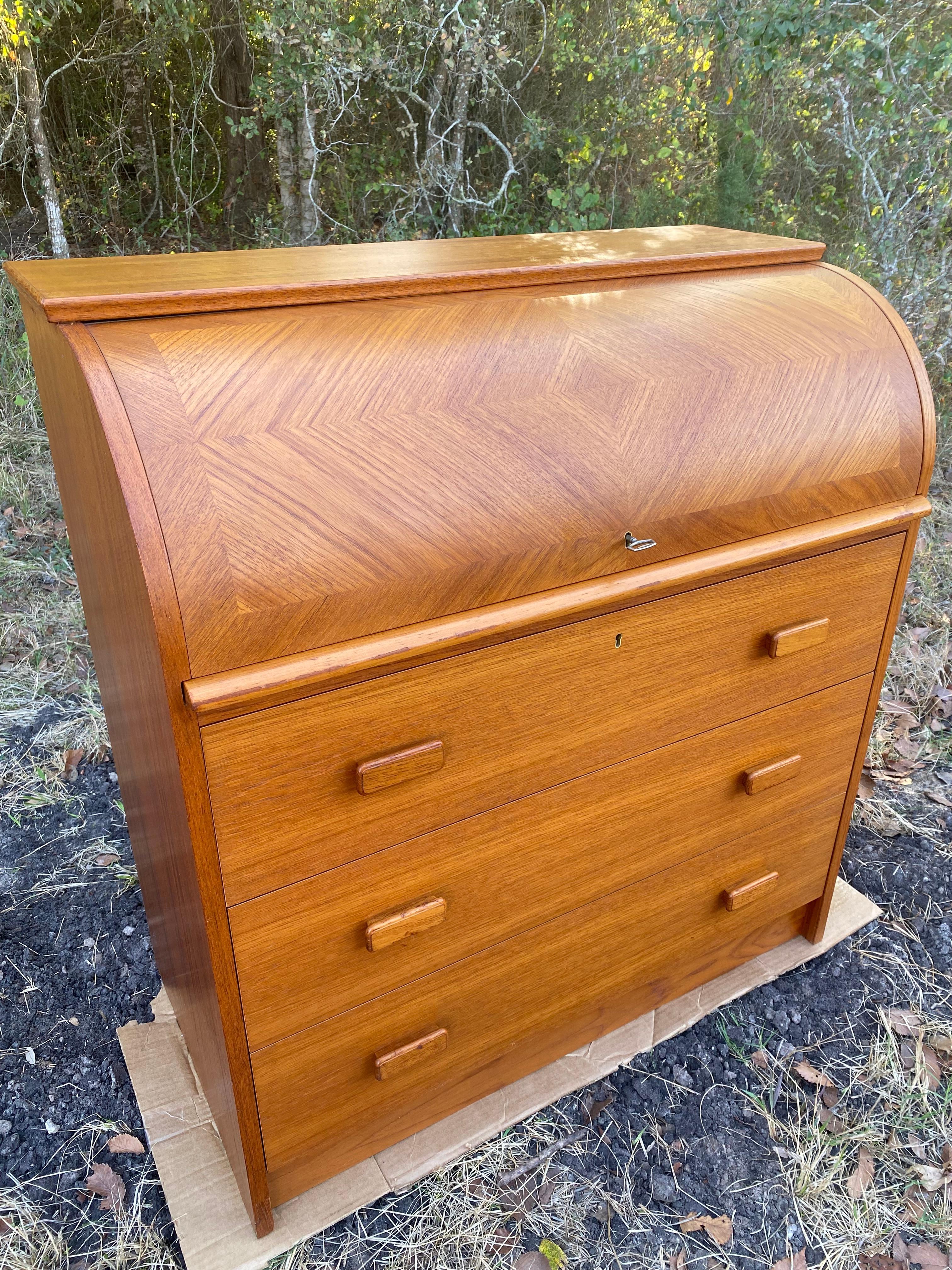 Swedish Teak Writing Bureau / Desk by Egon Ostergaard 2