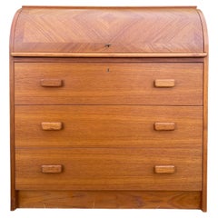 Vintage Swedish Teak Writing Bureau / Desk by Egon Ostergaard