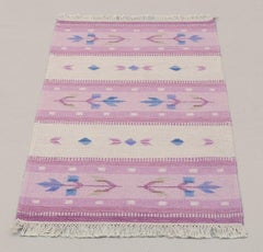 Swedish textile designer. Carpet in pure wool. Rölakan technique.