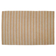 Swedish textile designer. Handwoven carpet in pure wool. Geometric fields.