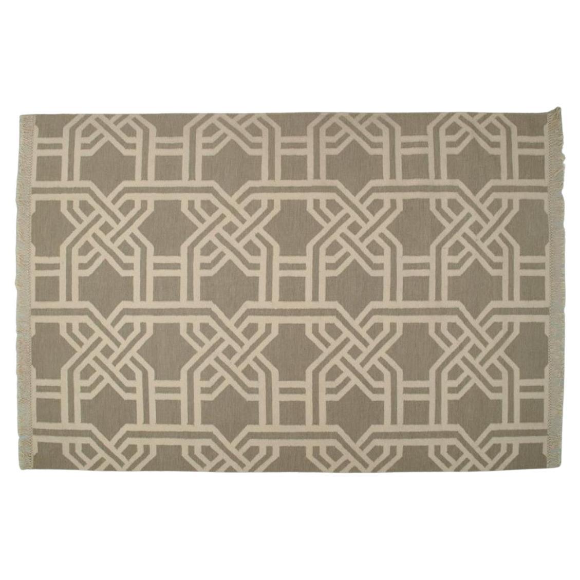 Swedish textile designer. Large handwoven carpet in pure wool. Late 20th C.