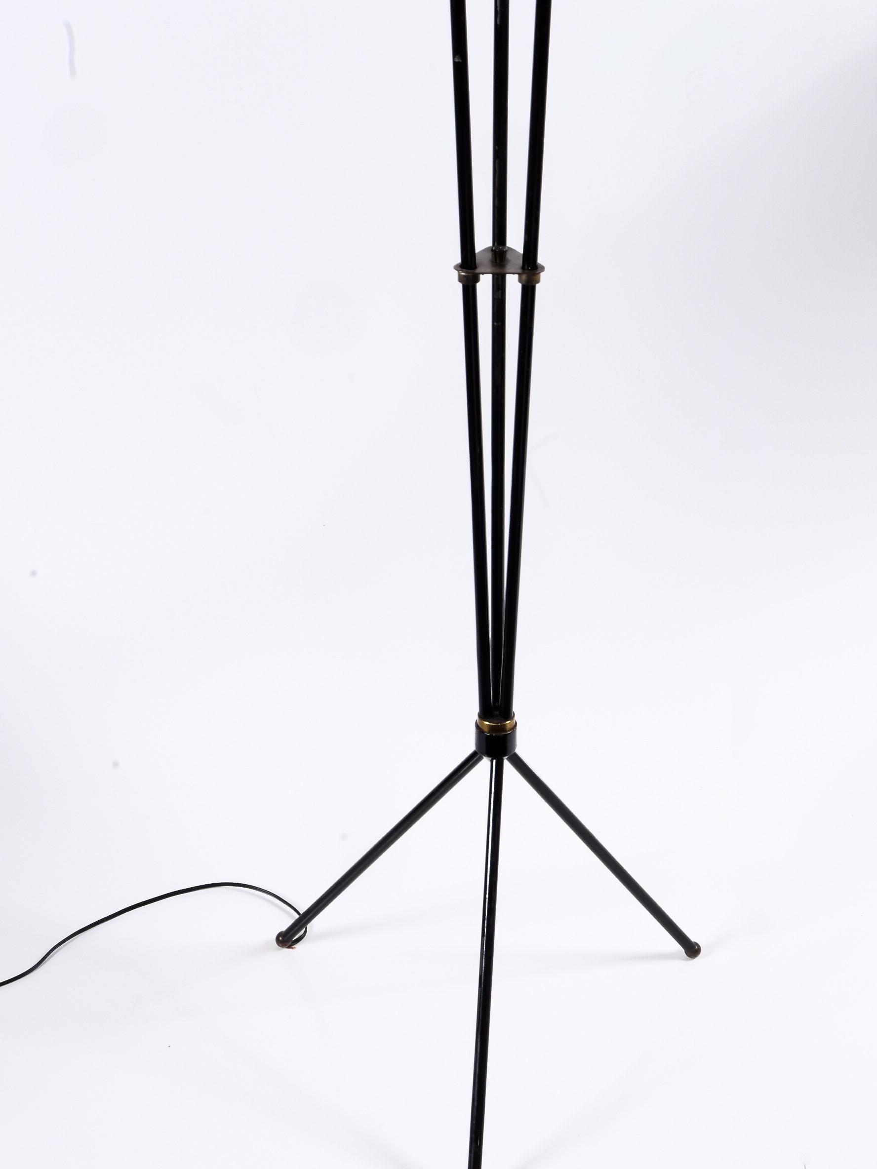 Scandinavian Modern Swedish Three-Arm Mid Century Modern Floor Lamp For Sale