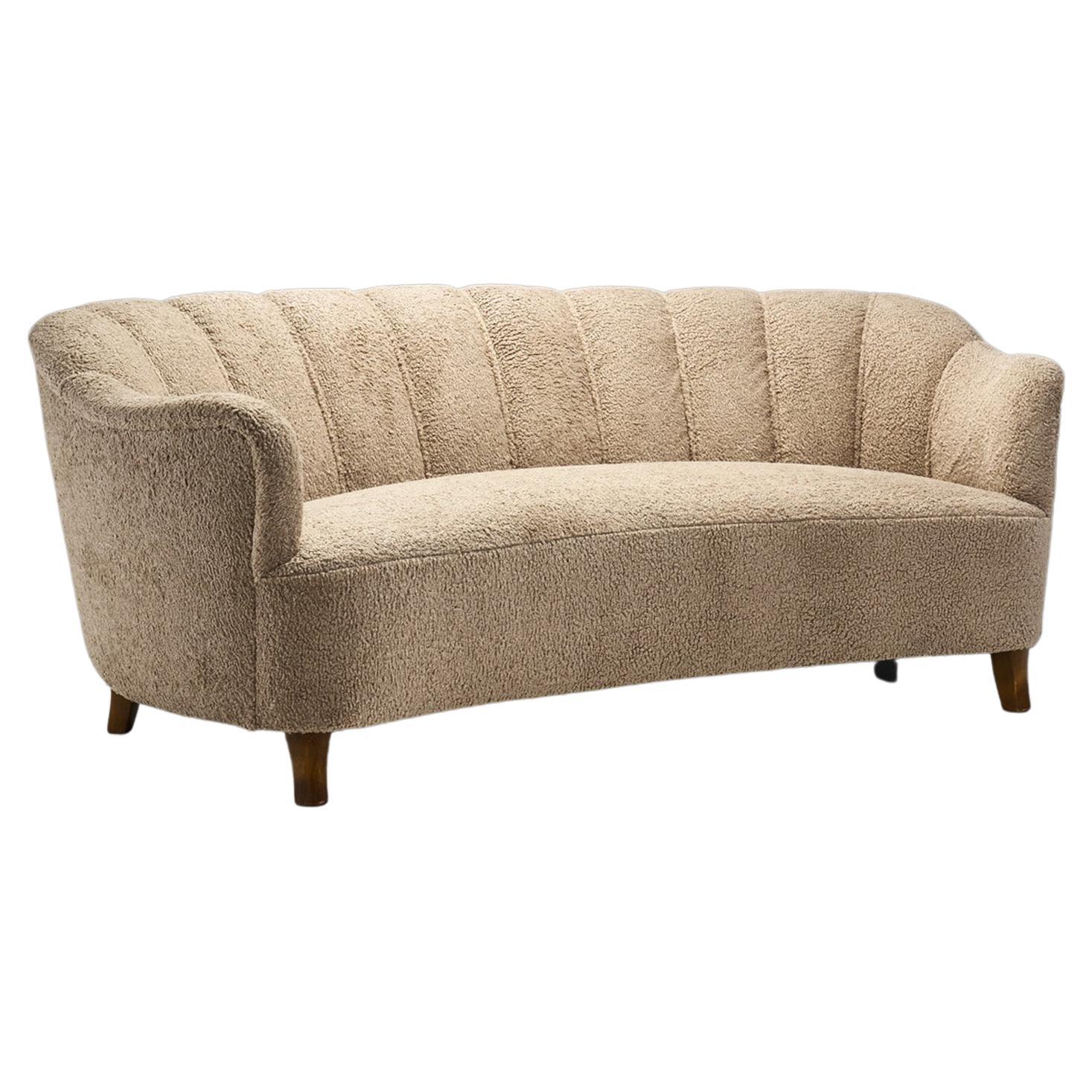 Swedish Three-Seater Conversation Sofa, Sweden, 1940s For Sale