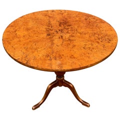 Swedish Tilt Top Table In Birchwood Root Veneer