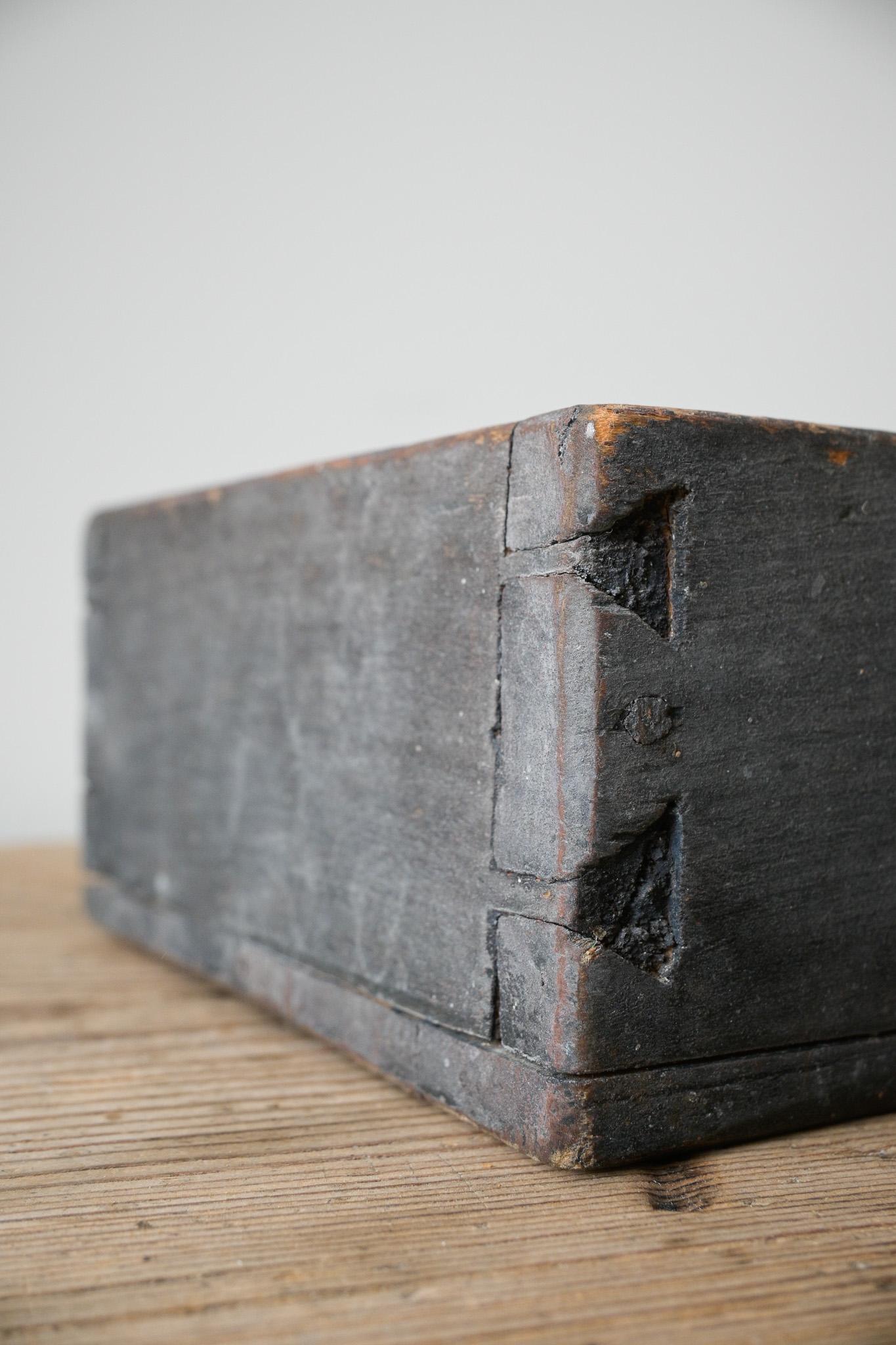 Birch Swedish 'Timplåda' Wooden Box, dated 1824 For Sale