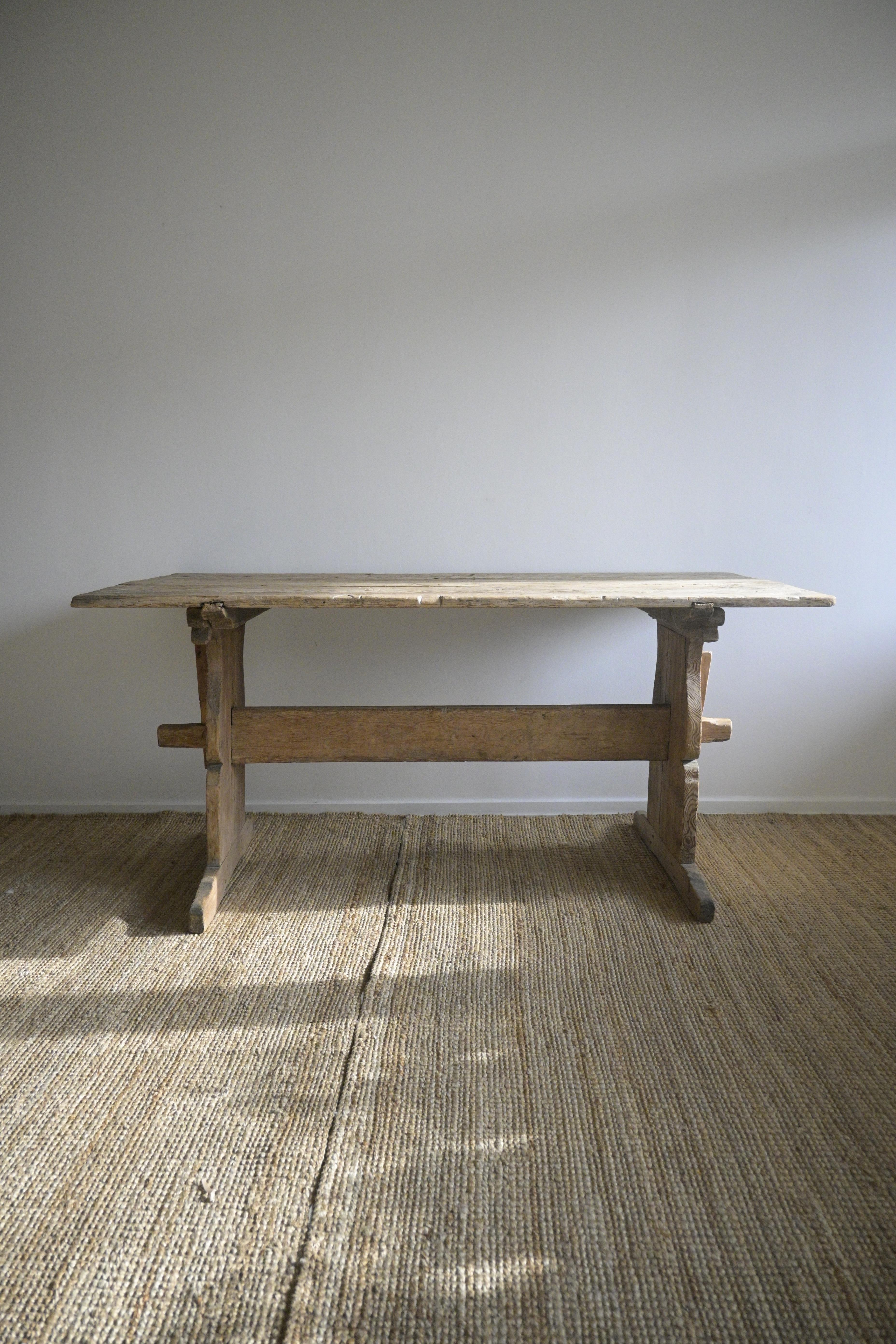 Swedish Trestle Table 1800 Century  For Sale 11