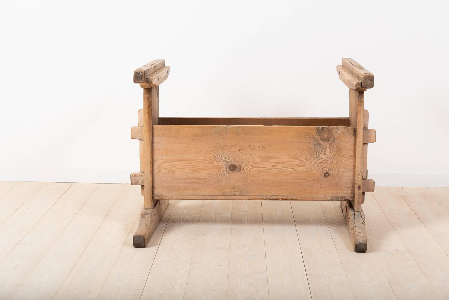 Folk Art  Swedish Trestle Table from May 5th 1779