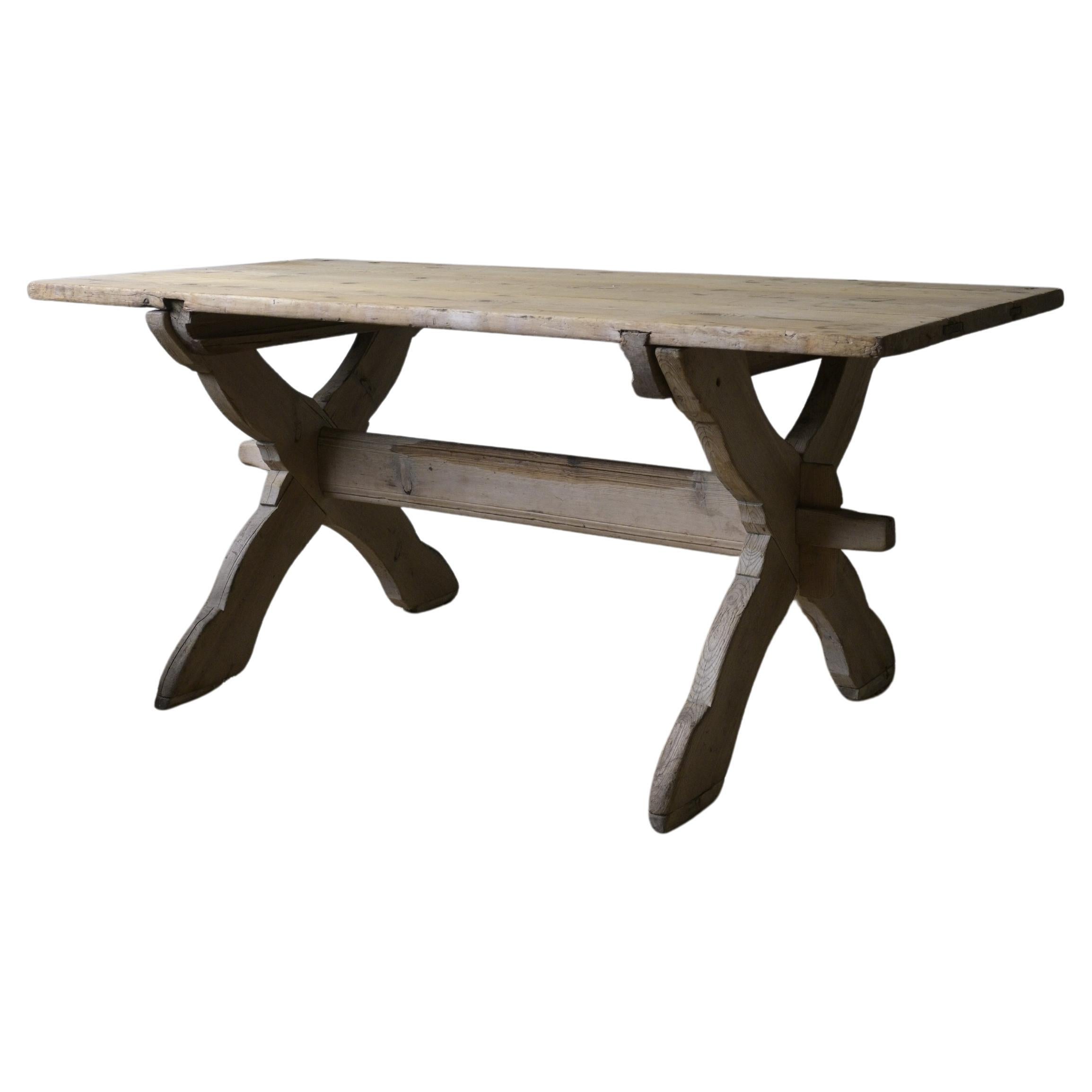 Mesa de caballete sueca de Skattungbyn, Orsa, Siglo XVIII en venta