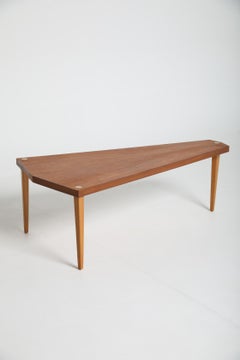 Swedish Triangular Teak Coffee Table, 1960s