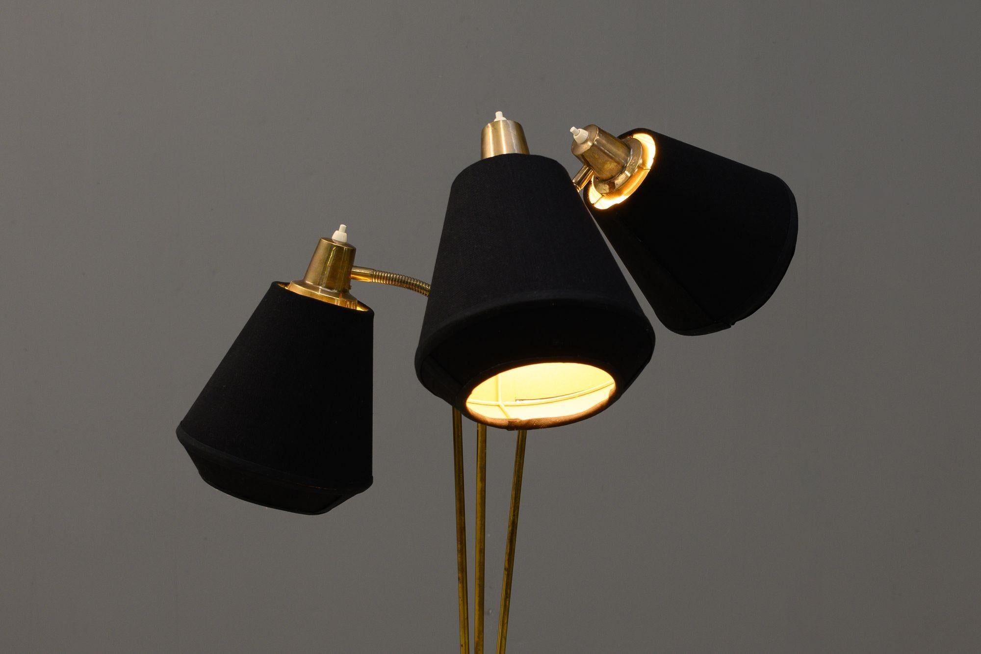 Mid-Century Modern Swedish Triple Stem Floor Lamp For Sale