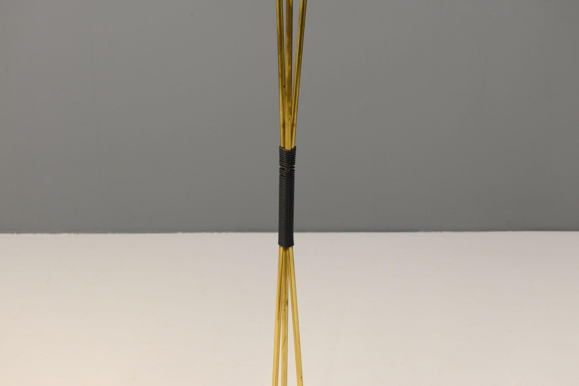 Swedish Triple Stem Floor Lamp In Good Condition For Sale In London, England