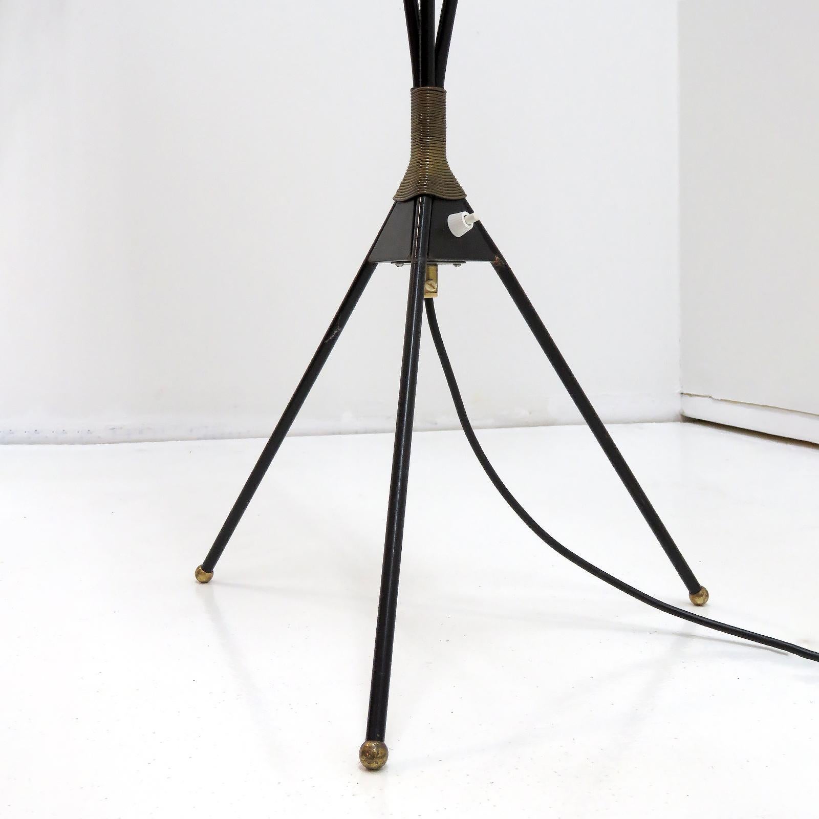 Swedish Tripod Floor Lamp, 1950 In Good Condition For Sale In Los Angeles, CA