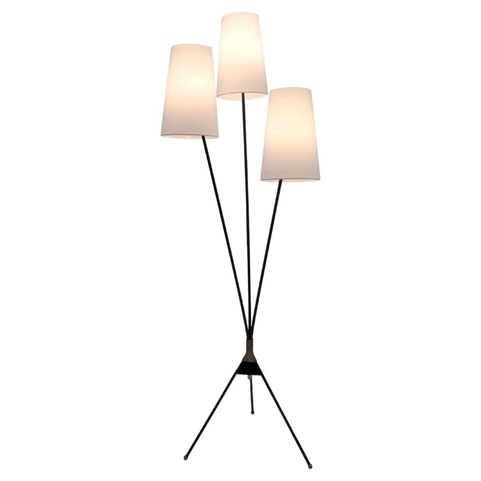 Swedish Tripod Floor Lamp, 1950