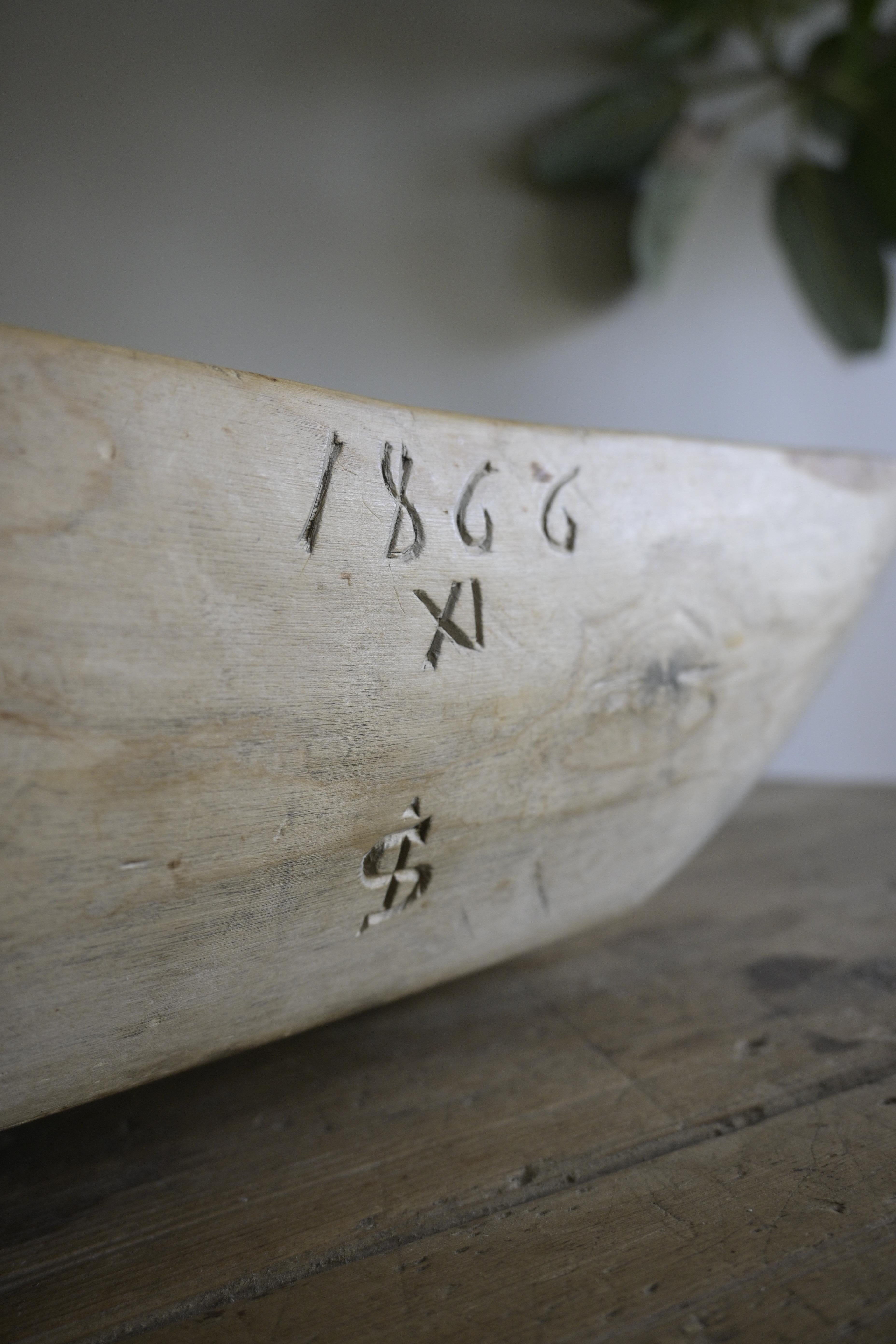 Swedish Trough dated 1866 For Sale 1