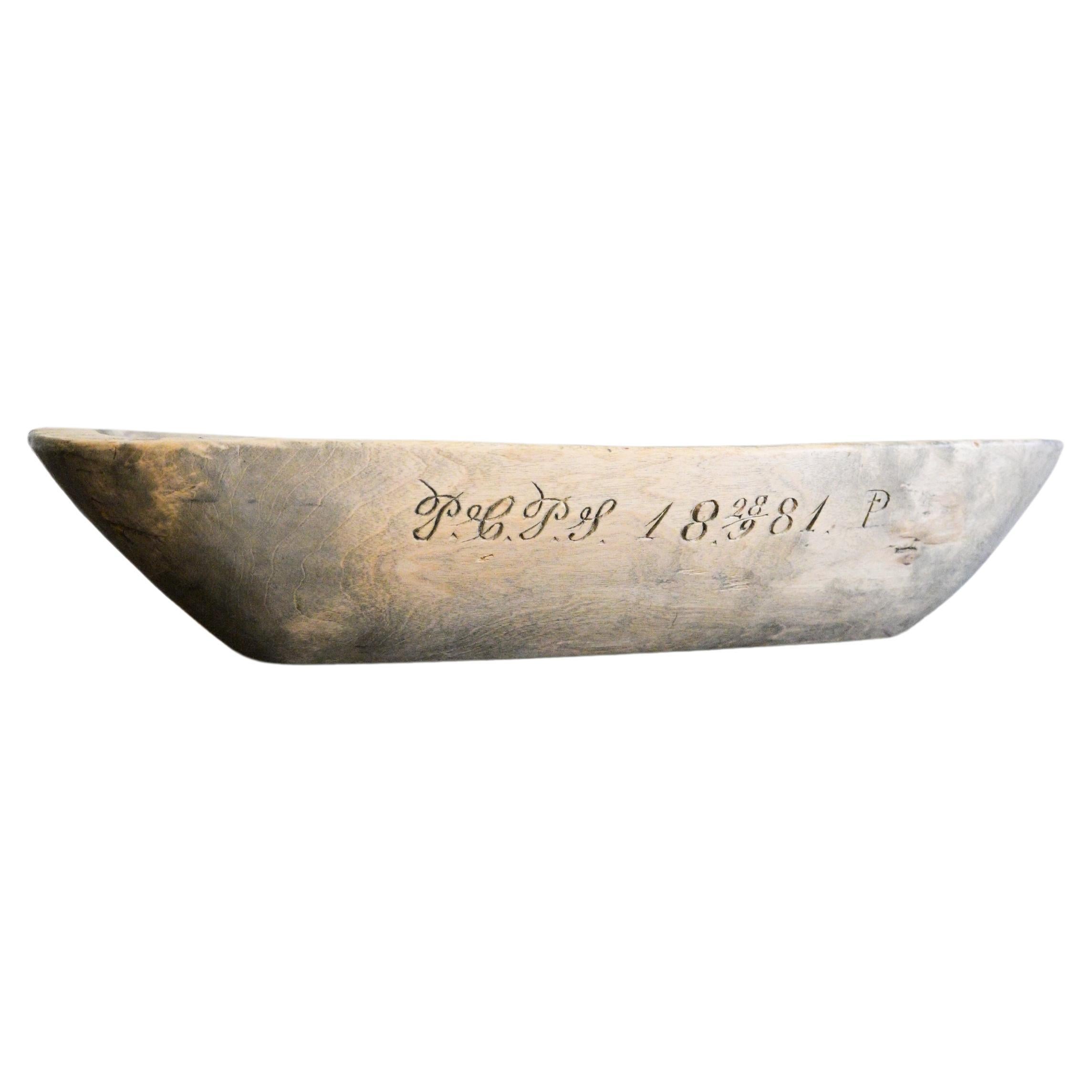 Swedish Trough dated 28th of September 1881 For Sale