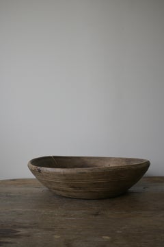 Swedish Turned Birch Wood Bowl, Late 18th to Early 19th Century