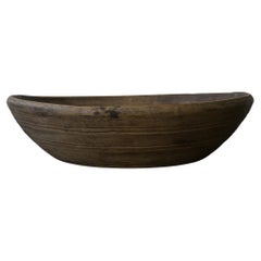 Cuenco sueco de madera de abedul torneada, finales del siglo XVIII o principios del XIX