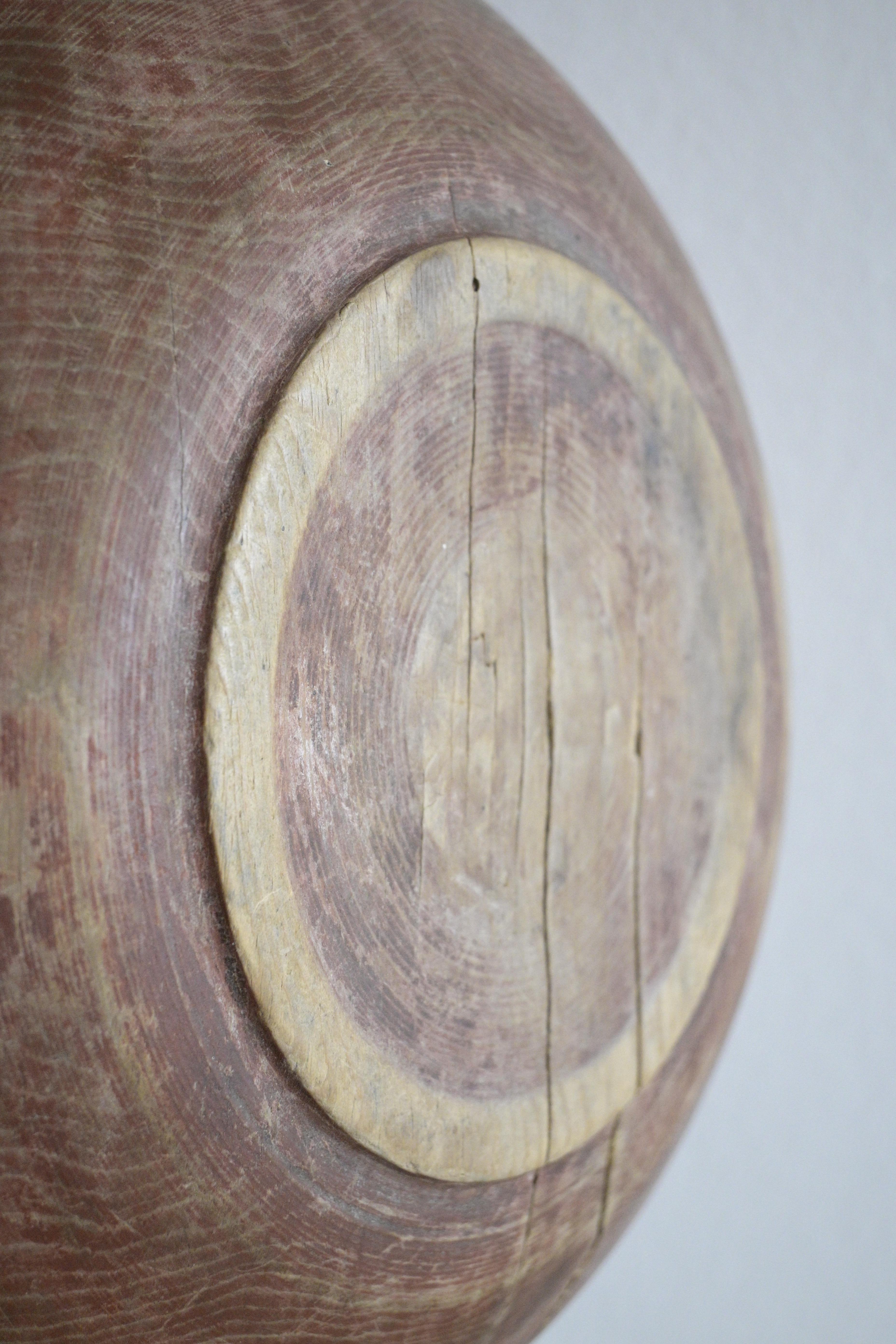 Swedish turned wood bowl ca 1830-1860 For Sale 4