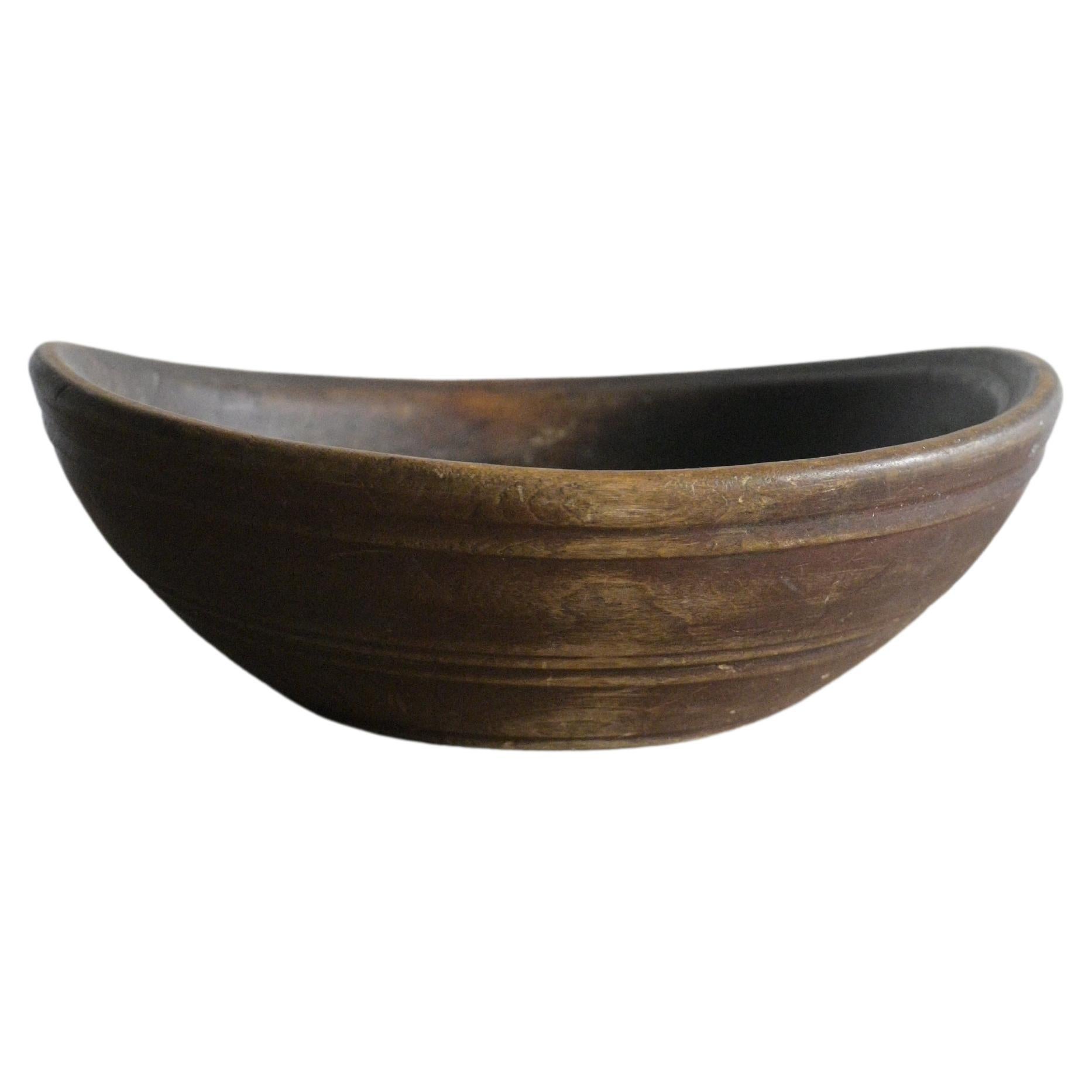 Swedish turned wood Bowl ca 1880-1890 For Sale