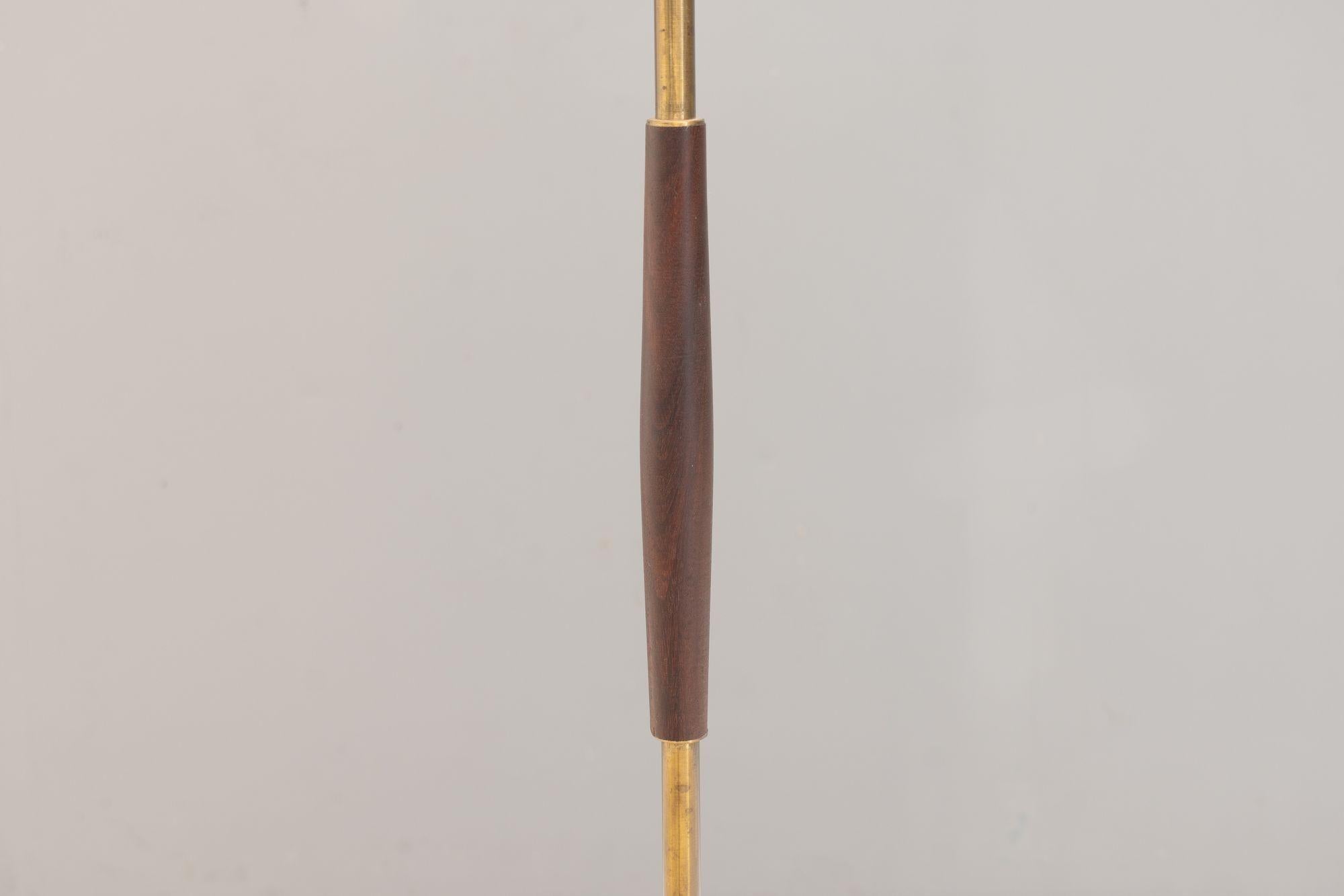 Brass Swedish Twin Neck Floor Lamp For Sale