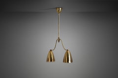 Swedish Two-Arm Ceiling Light with Star Decoration, Sweden 1940s