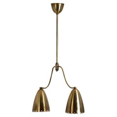 Swedish Two-Arm Ceiling Light with Star Decoration, Sweden 1940s