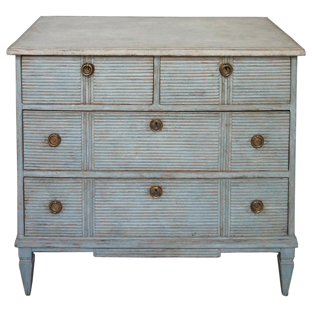 Swedish Two over Two Chest in Blue Paint