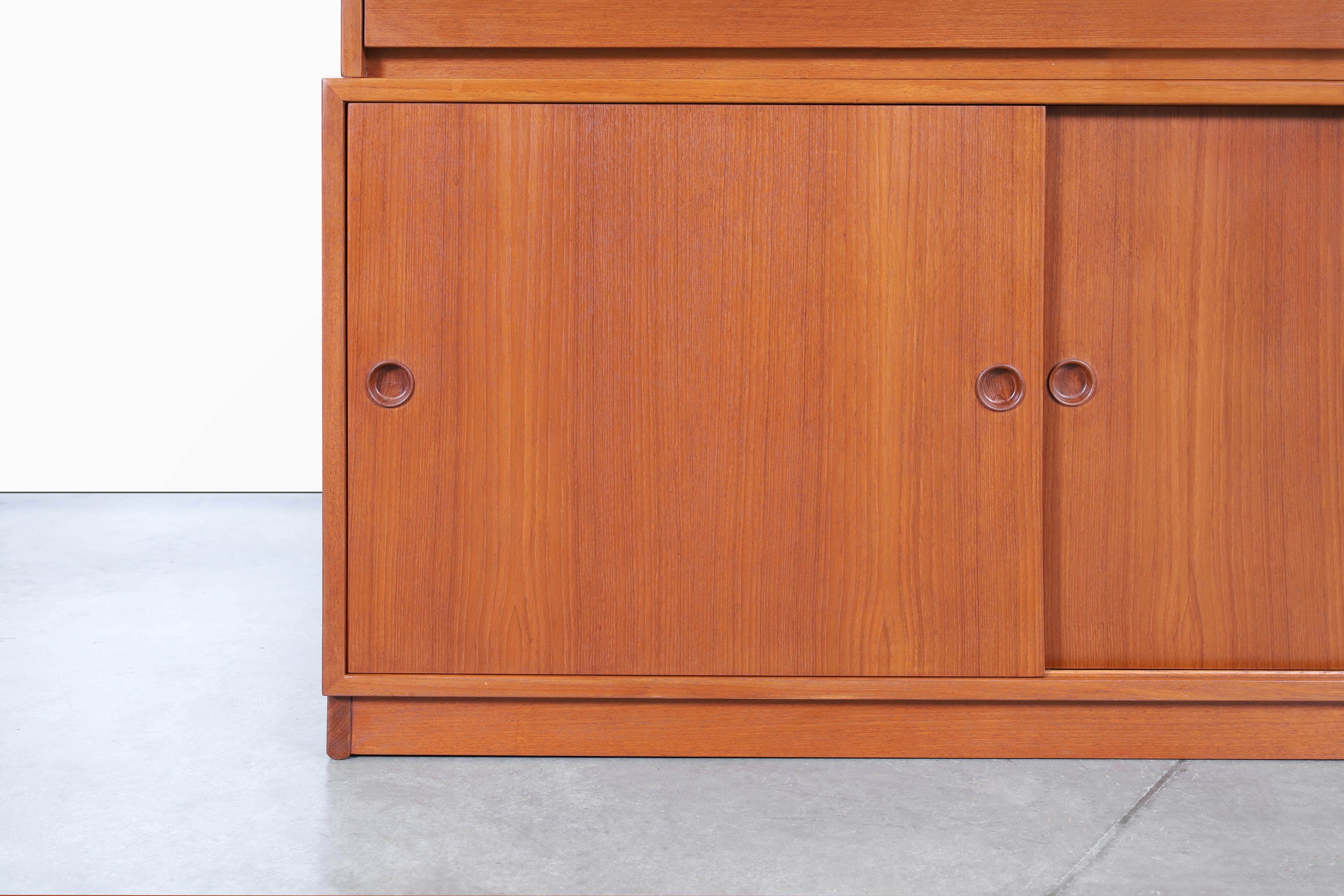 Cabinet o scrivania svedese in teak a due pezzi di Børge Mogensen in vendita 1