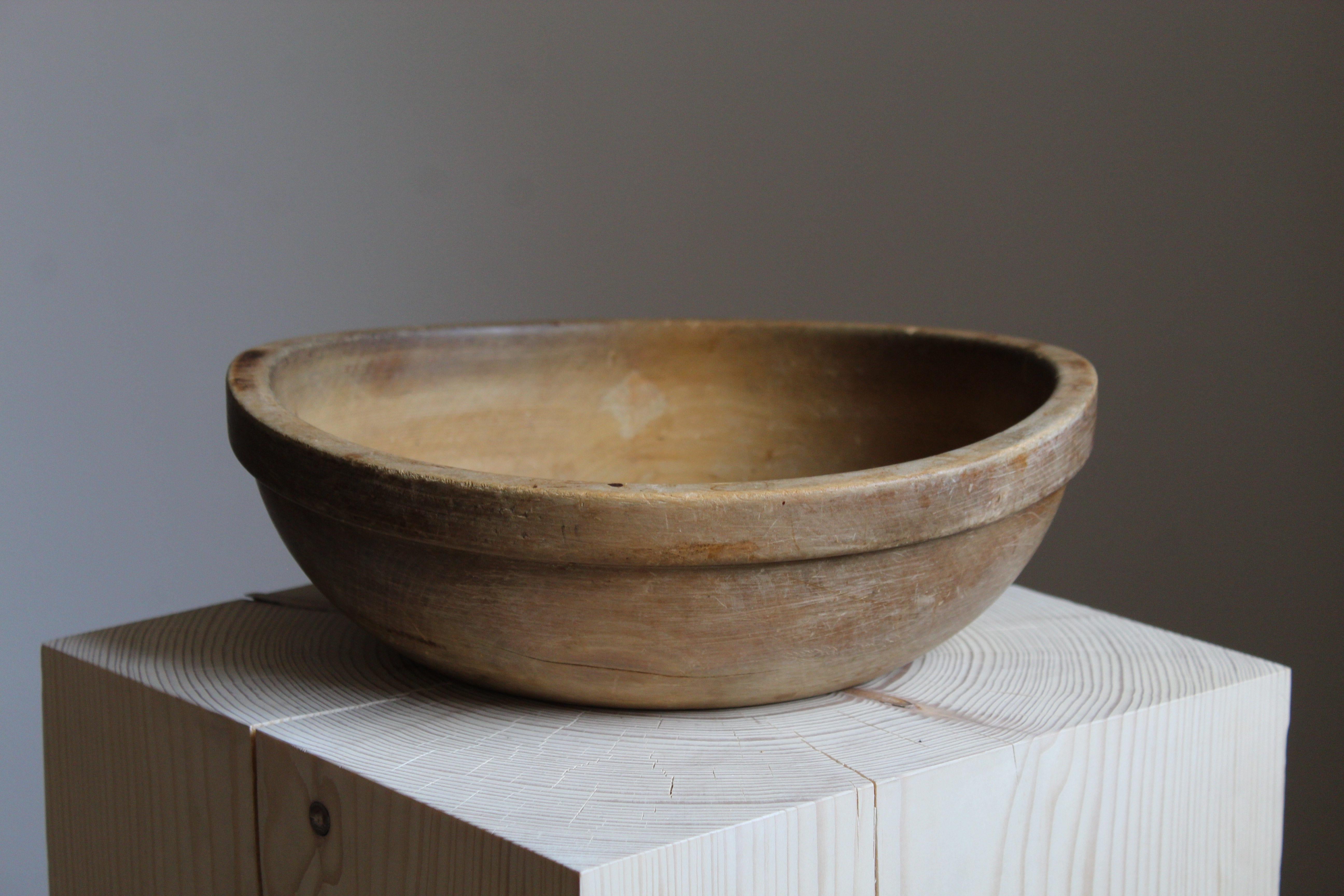 Swedish, Unique Bowl, Wood, Sweden, 19th Century In Fair Condition In High Point, NC