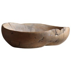 Antique Swedish, Unique Organic Sizable Bowl, Wood, Sweden, 18th Century