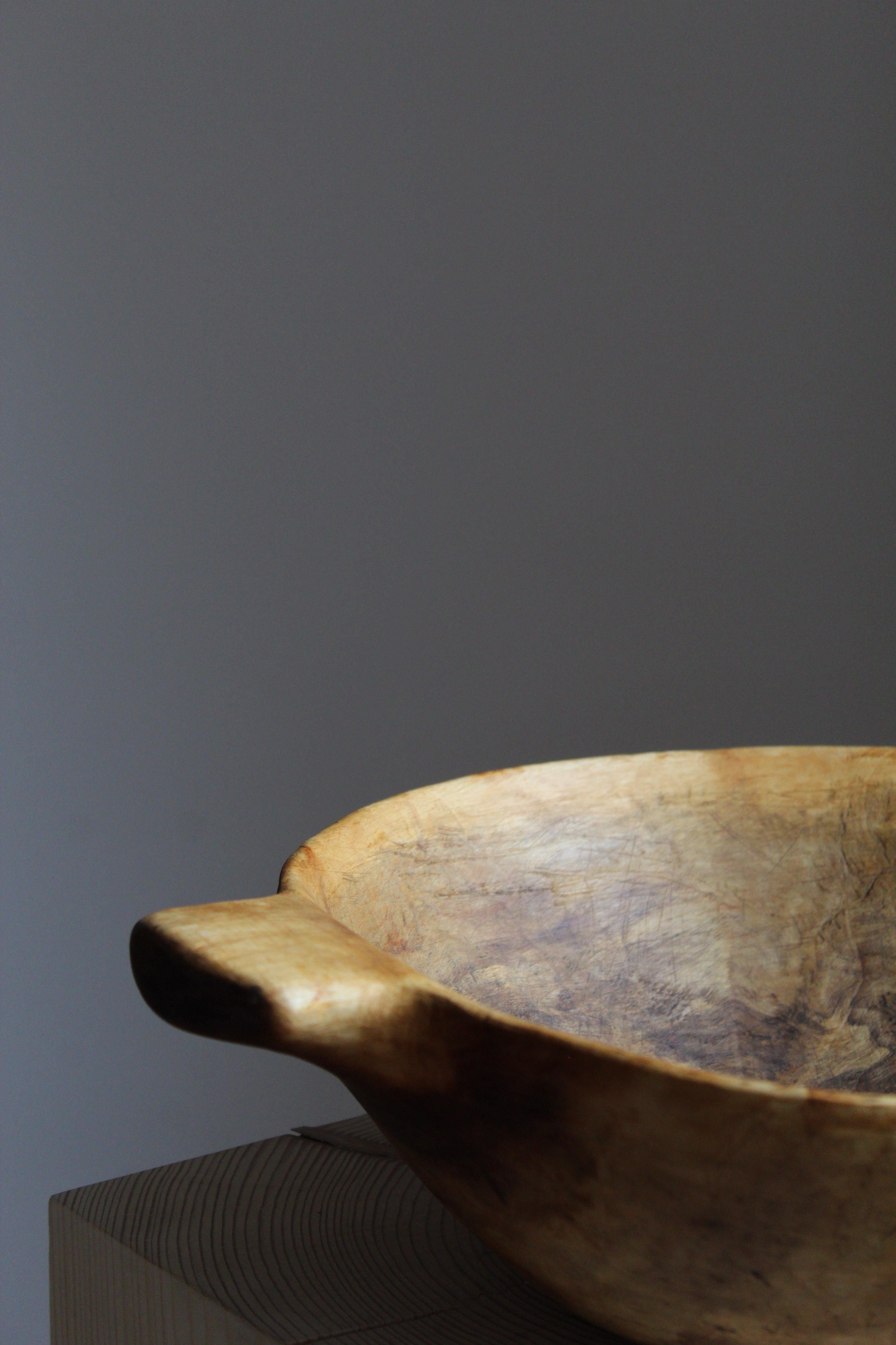 Swedish, Unique Organic Sizable Burl Bowl, Wood, Sweden, 1803 1