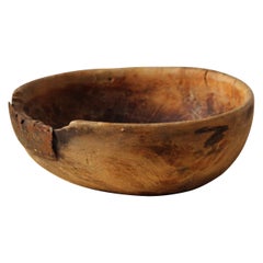 Swedish, Unique Small Bowl, Wood, Iron, Sweden, 19th Century