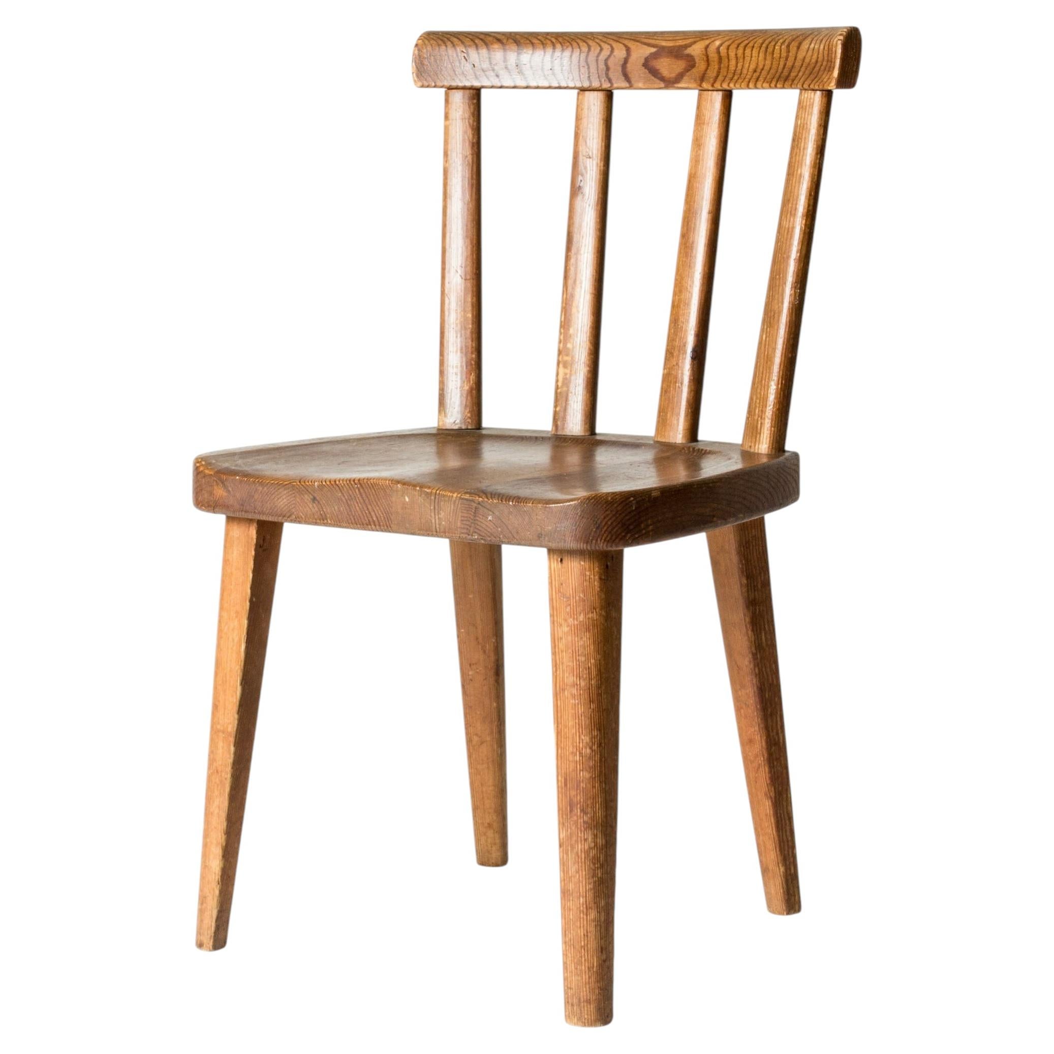 Swedish "Utö" Pine Chair by Axel Einar Hjorth, Nordiska Kompaniet, 1930s