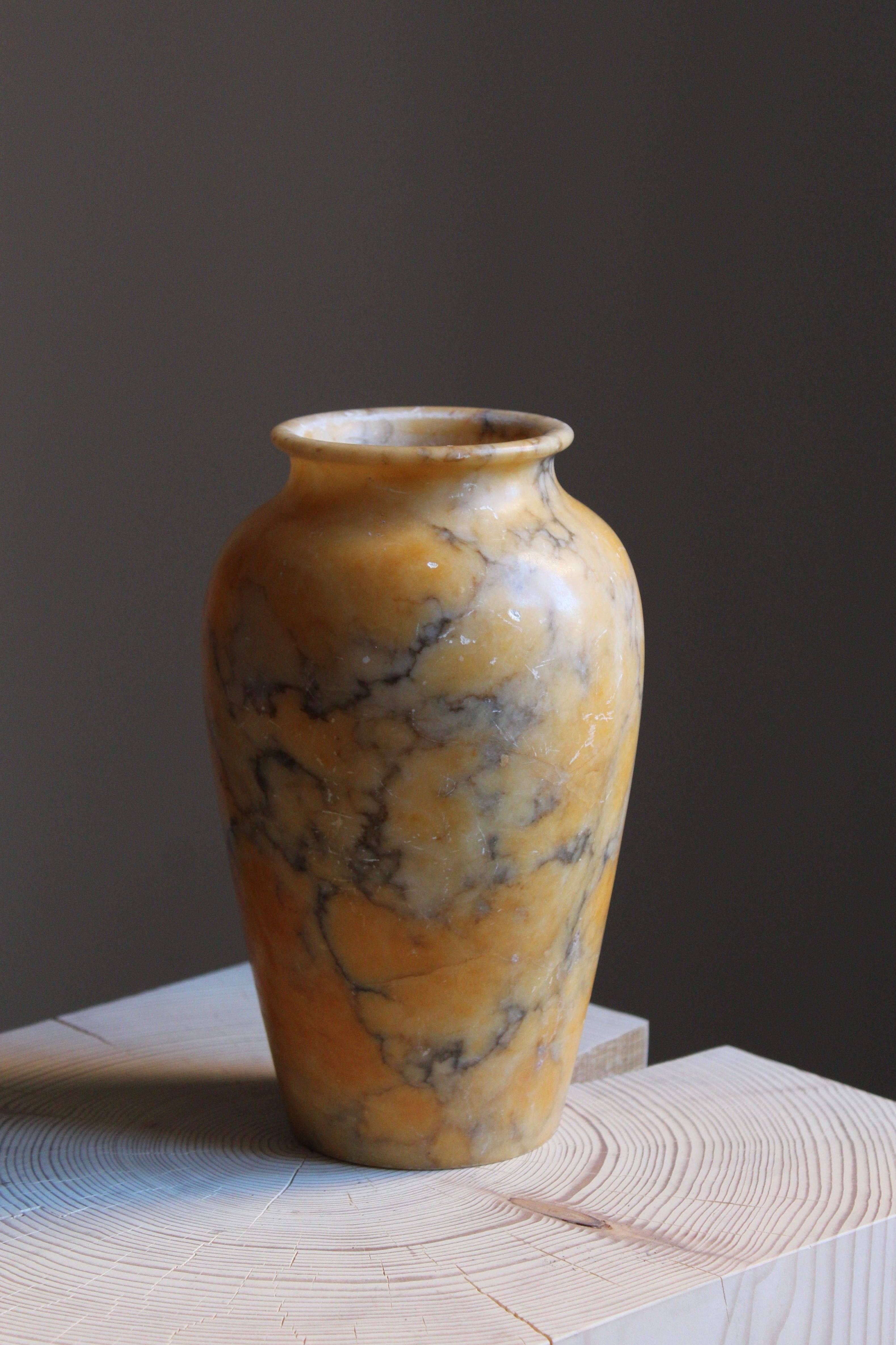 A vase produced in Sweden, 1930s. In finely sculpted Alabaster.

  