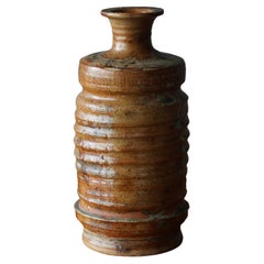 Swedish, Vase, Brown Glazed and Incised Stoneware, Sweden, 1950s