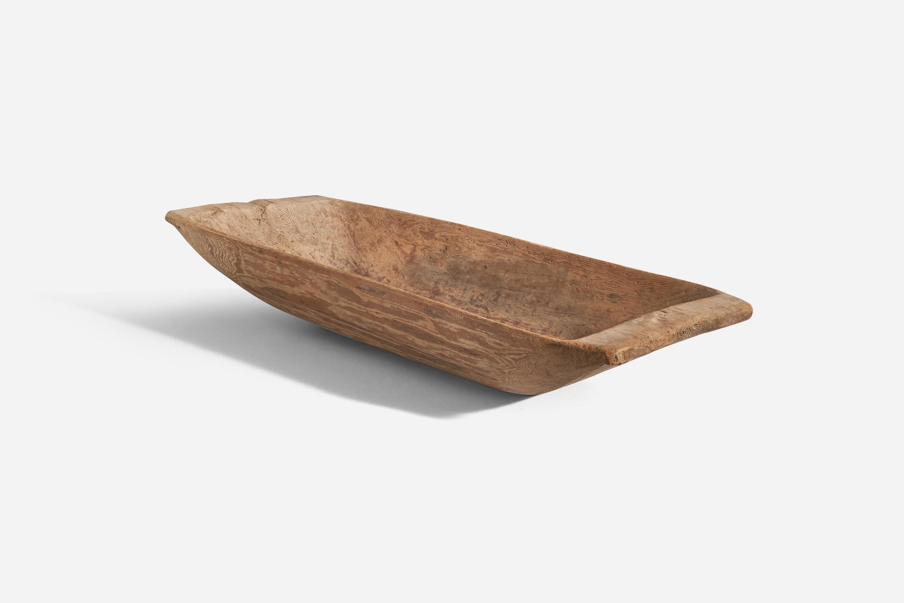 A very large wooden trough designed and produced in Sweden, 19th century. 

