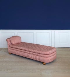 Swedish Vintage 1930s Josef Frank Daybed In Red And White Striped Textile