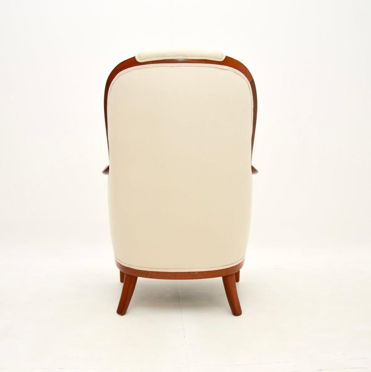 Fabric Swedish Vintage Armchair by Carl Malmsten