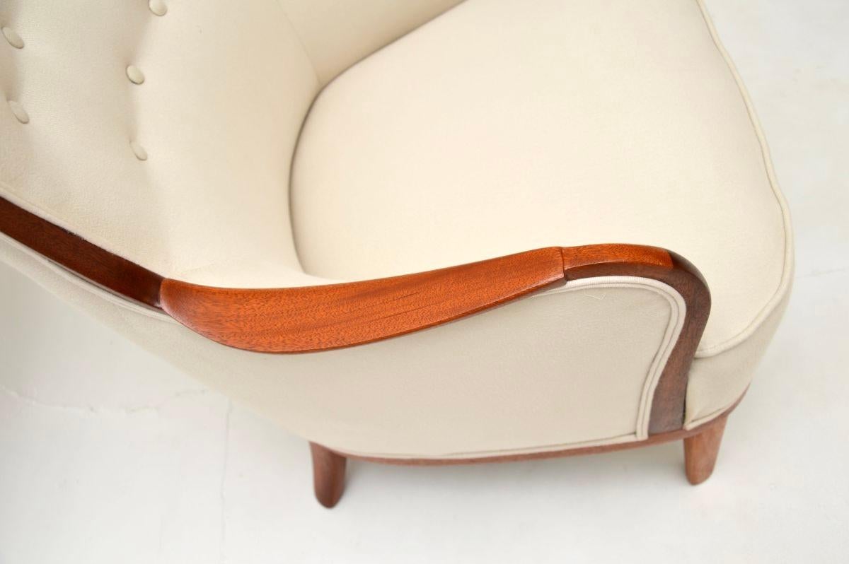 Swedish Vintage Armchair by Carl Malmsten 1