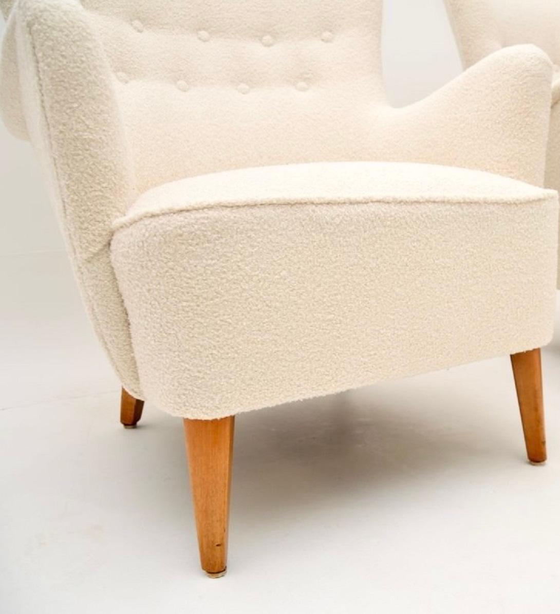 Schwedischer Vintage-Sessel von Folke Ohlsson für Dux (Bouclé) im Angebot