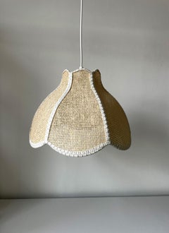 Swedish Vintage Braided Tulip Shaped Pendant, 1970s