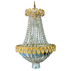 Swedish Vintage Empire Crystal Chandelier