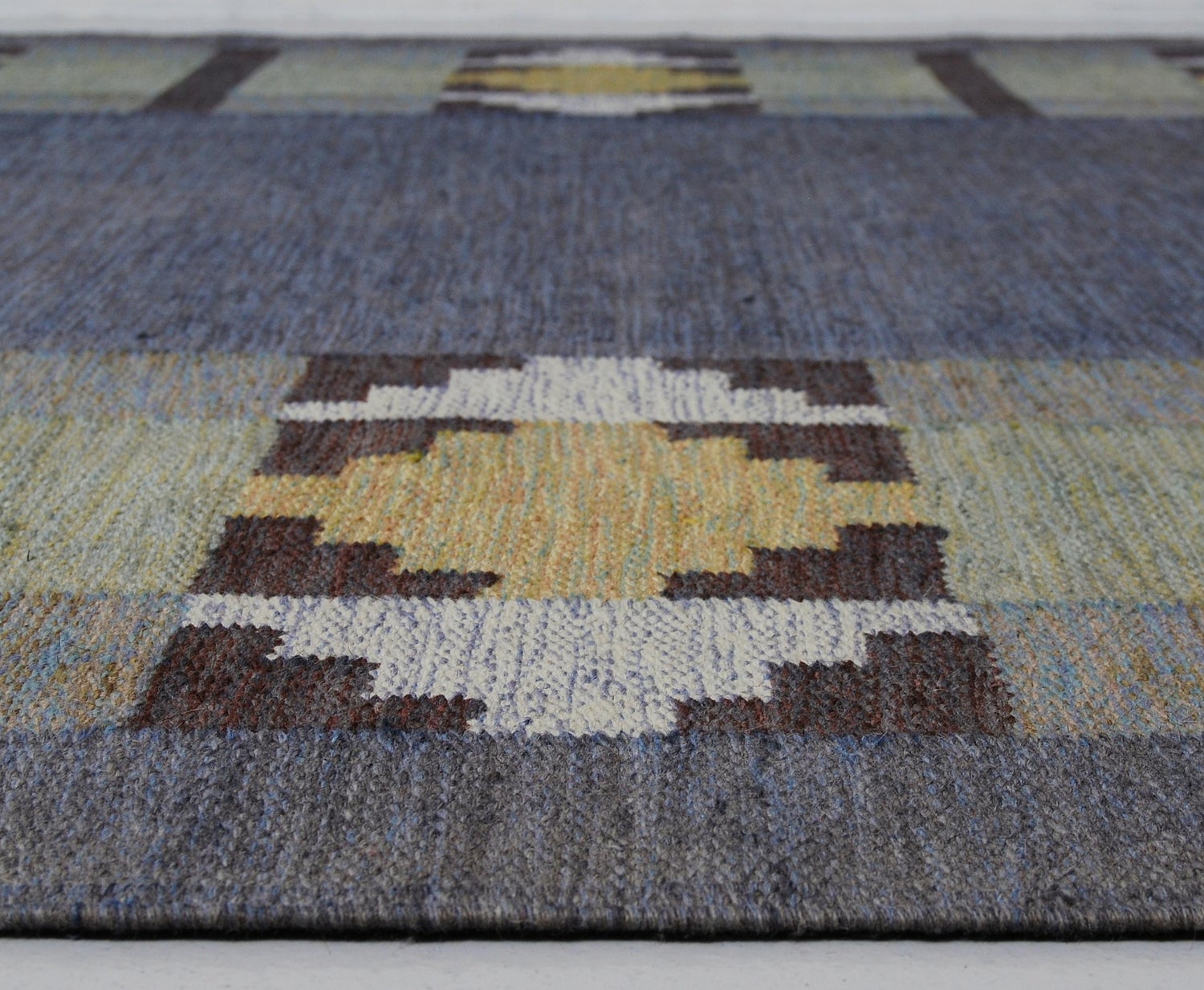 Swedish Vintage Flat Weave Rolakan Carpet By Kerstin Persson At 1stdibs