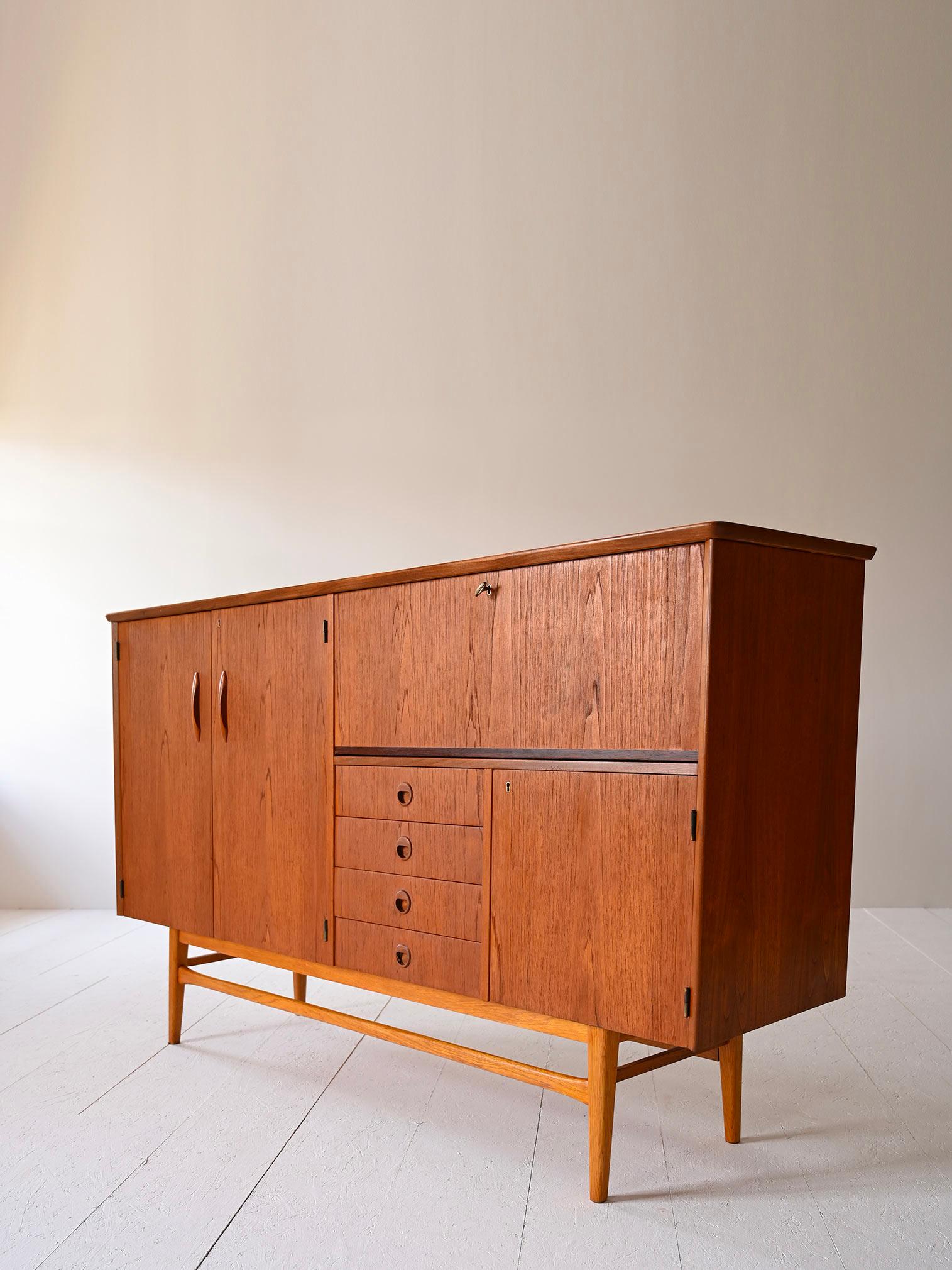 Teak Swedish vintage highboard