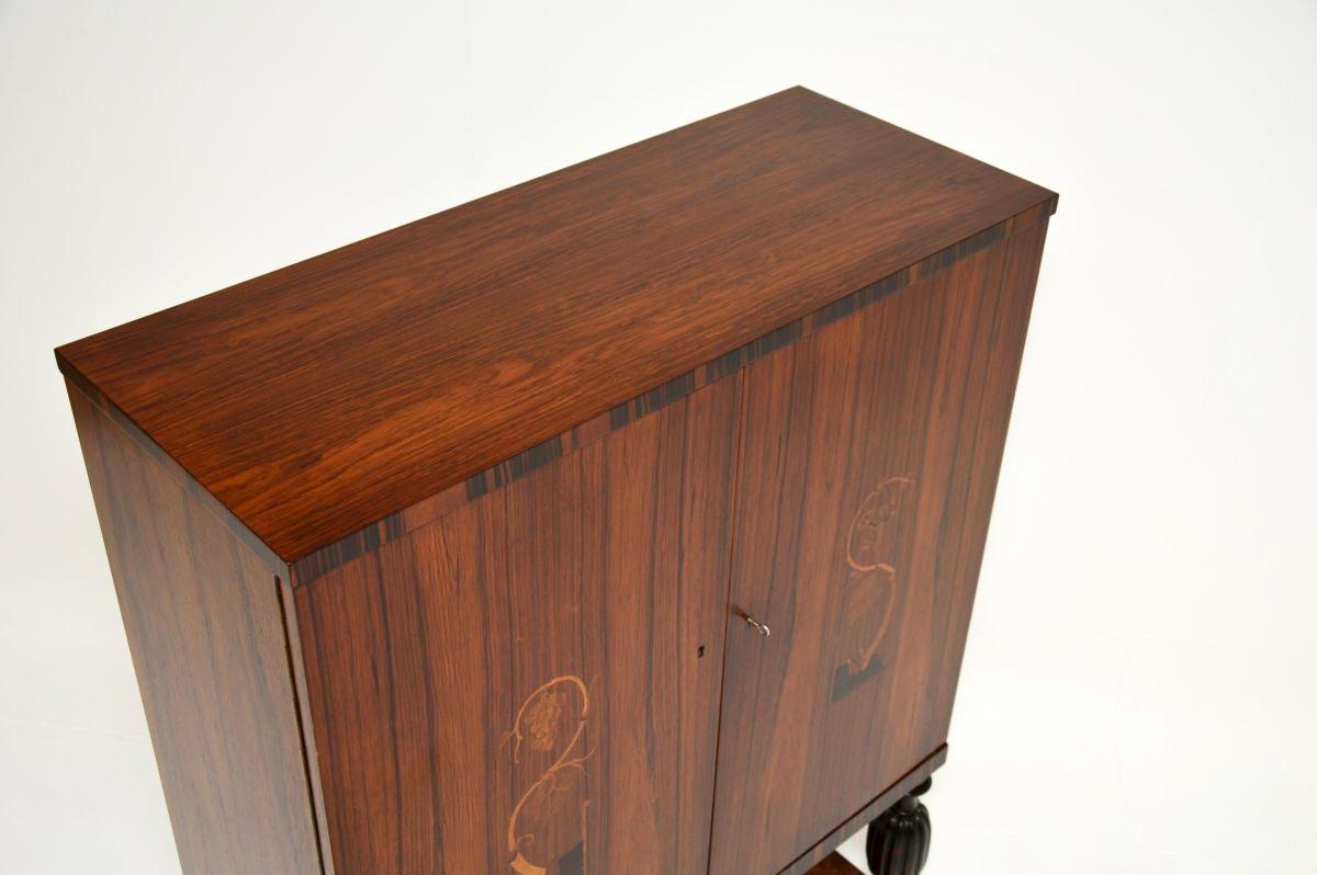 Swedish Vintage Inlaid Cabinet en venta 3