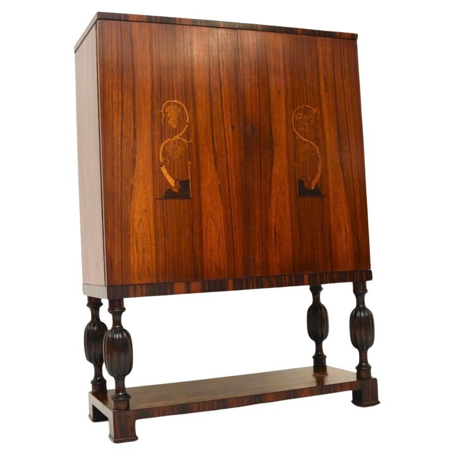 Armoire suédoise vintage en marqueterie